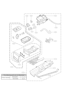 Panel Drawer Parts Diagram and Parts List for DLEX3370V  LG Dryer