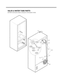 VALVE & WATER TUBE PARTS Diagram and Parts List for LFX31935ST ASTCNA1 LG Refrigerator