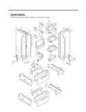 DOOR PARTS Diagram and Parts List for LMX25986ST ASTCNA2 LG Refrigerator