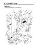 EXPLODED VIEW CASE PARTS Diagram and Parts List for LFX25973ST ASTCNA1 LG Refrigerator