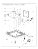 EXPLODED VIEW OF OUTER CASE ASSEMBLY Diagram and Parts List for WT4870CW T1335ADFP LG Washer