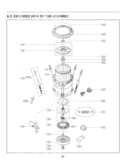 EXPLODED VIEW OF TUB ASSEMBLY Diagram and Parts List for WT4870CW T1335ADFP LG Washer