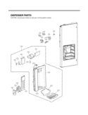 DISPENSER PARTS Diagram and Parts List for LFX25974ST ASTCNA2 LG Refrigerator