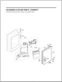 ICE MAKER & ICE BIN PARTS Diagram and Parts List for 48231784412 ASWCNA1 LG Refrigerator