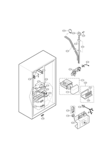 Ice And Water Parts Diagram and Parts List for LSC27921SB02  LG Refrigerator