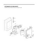 ICE MAKER & ICE BIN PARTS Diagram and Parts List for LFX31945ST ASTCNA2 LG Refrigerator