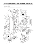 EXPLODED VIEW & REPLACEMENT PARTS LIST CASE PARTS Diagram and Parts List for LFX31935ST ASTCNA2 LG Refrigerator