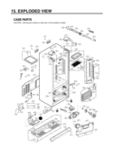 EXPLODED VIEW CASE PARTS Diagram and Parts List for LMX25986ST ASTCNA3 LG Refrigerator