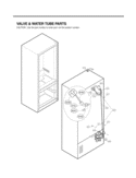 VALVE & WATER TUBE PARTS Diagram and Parts List for LMX25986ST ASTCNA3 LG Refrigerator