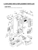 EXPLODED VIEW & REPLACEMENT PARTS LIST CASE PARTS Diagram and Parts List for LFX25976SB AWBCNA6 LG Refrigerator