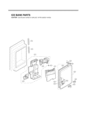 ICE BANK PARTS Diagram and Parts List for LFX25976SB AWBCNA6 LG Refrigerator