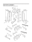 DOOR PARTS Diagram and Parts List for LMX28988ST ASTCNA5 LG Refrigerator