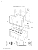 INSTALLATION PARTS Diagram and Parts List for LMV1680WW CW1ELGA LG Microwave