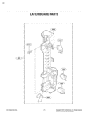 LATCH BOARD PARTS Diagram and Parts List for LMV1680ST CS1ELGA LG Microwave