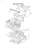 OVEN CAVITY PARTS Diagram and Parts List for LMVH1711ST ASBELGA LG Microwave