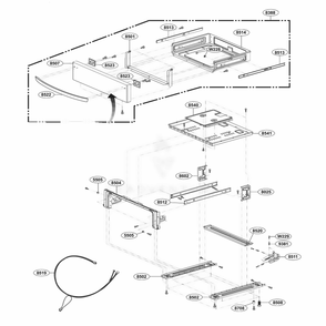 Drawer Parts Diagram and Parts List for LRG3095SW FW2ELGA LG Range