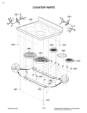 COOKTOP PARTS Diagram and Parts List for LRE3012ST FSTLLGA LG Range
