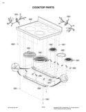 COOKTOP PARTS Diagram and Parts List for LRE3012SB FB1LLGA LG Range