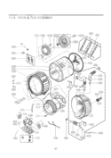 DRUM & TUB ASSEMBLY Diagram and Parts List for WM4070HVA ASSEEUS LG Washer