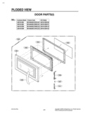 EXPLODED VIEW DOOR PARTS Diagram and Parts List for LMV1813SW CW1ELGA LG Microwave