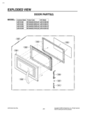 EXPLODED VIEW DOOR PARTS Diagram and Parts List for LMV1813SB CBKELGA LG Microwave