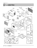 Room Air Conditioner Exploded View Diagram and Parts List for 487839 AWYAUSH LG Air Conditioner