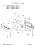 UPPER DOOR PARTS II Diagram and Parts List for LDE3017SB FB1LLGA LG Range
