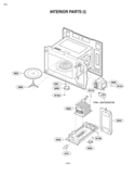 INTERIOR PARTS I Diagram and Parts List for LMV1314W AW1ELGA LG Microwave