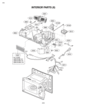 INTERIOR PARTS II Diagram and Parts List for LMV1314W AW1ELGA LG Microwave