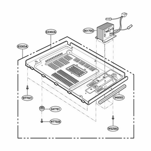Base Plate Parts Diagram and Parts List for YMT4110SKQ CWHEWPC LG Wall Oven