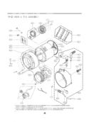 DRUM & TUB ASSEMBLY Diagram and Parts List for F12A1FDP ABWEEUS LG Washer
