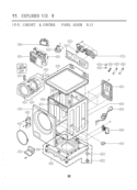 CABINET & CONTROL PANEL ASSEMBLY  EXPLODED VIEW Diagram and Parts List for WM2655HVA F12A1FYP5 LG Washer