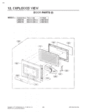 DOOR PARTS I   EXPLODED VIEW  MODEL Diagram and Parts List for LMHM2017SW CWHELGA LG Microwave