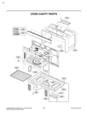 OVEN CAVITY PARTS Diagram and Parts List for LMV1683SB CBKELGA LG Microwave