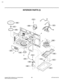 INTERIOR PARTS I Diagram and Parts List for LMV1683SB CBKELGA LG Microwave