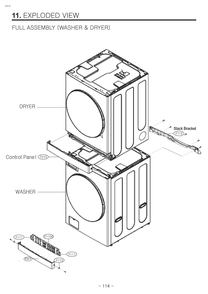 Diagram 1 Diagram and Parts List for W3S1CWKBWNM ABWEEUS LG Washer