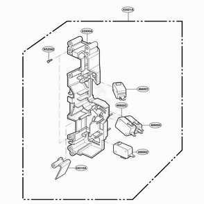 Latch Board Parts Diagram and Parts List for MV1140T WHEGSC LG Range