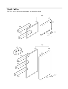 Door Parts Diagram and Parts List for LTCS20120S 00 LG Refrigerator