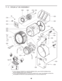 Exploded View Diagram and Parts List for WM3070HWA F1298FYN LG Washer