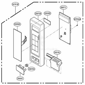 Controller Parts Diagram and Parts List for GT4185SKB ABKEWRP LG Range