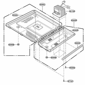 Base Plate Parts Diagram and Parts List for KCMS185JWH AWHEKAD LG Wall Oven