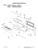 UPPER DOOR PARTS II Diagram and Parts List for LDG3015SW FWHELGA LG Range