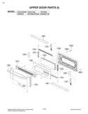UPPER DOOR PARTS I Diagram and Parts List for LDG3015ST FSTELGA LG Range