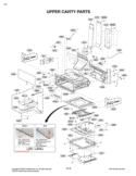 UPPER CAVITY PARTS Diagram and Parts List for LDG3011ST FSTELGA LG Range