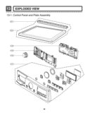 EXPLODED VIEW   Control Panel and Plate Assembly Diagram and Parts List for DLEX3470V ASSEEUS LG Dryer