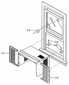 Cabinet Parts Diagram and Parts List for 58071073100  Kenmore Air Conditioner