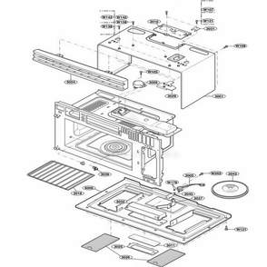 Oven Cavity Parts Diagram and Parts List for MMV5207AAQ ABSEMTG LG Range