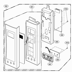 Part Location Diagram of 383EW1A107D LG SERVICE PARTS