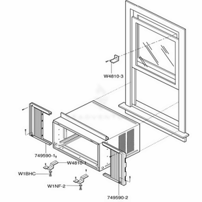Installation Kit Assembly Diagram and Parts List for 75124 AWYASRU LG Air Conditioner