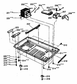 Microwave Diagram and Parts List for 7218831980  Kenmore Microwave